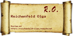 Reichenfeld Olga névjegykártya