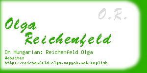 olga reichenfeld business card